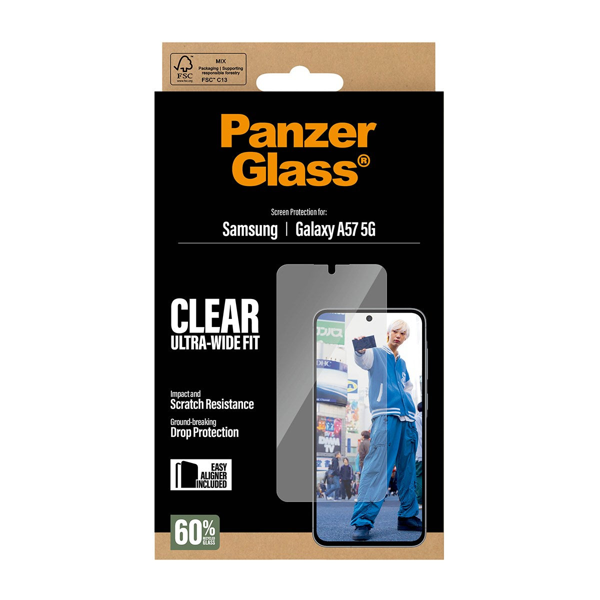 PanzerGlass® Displayschutz Samsung Galaxy A57 5G | Ultra-Wide Fit m. EasyAligner